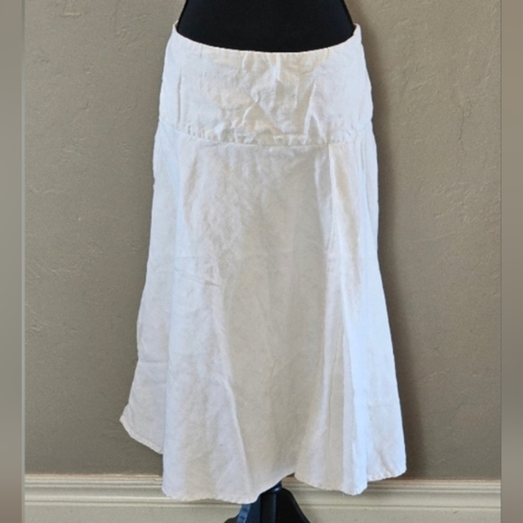 [GAP] Boho Linen Skirt Fitted Top & flowy bottom ☆ Off White Light pattern - Picture 2 of 15